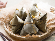 Load image into Gallery viewer, Xin&#39;s Signature Red Lotus Seed Paste and Chestnut Dumpling served with Osmanthus Sauce

