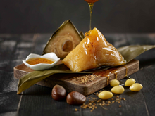 Load image into Gallery viewer, Xin's Signature Red Lotus Seed Paste and Chestnut Dumpling served with Osmanthus Sauce