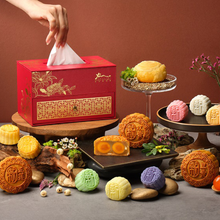 Load image into Gallery viewer, [1-for-1] Low Sugar White Lotus Seed Paste with Double Yolk Baked Mooncake
