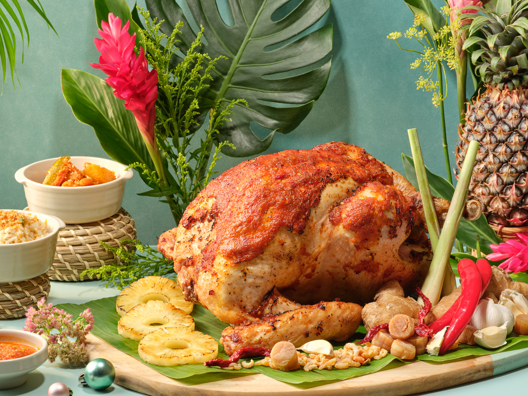 Tropical Thai Turkey (4kg) with egg fried rice, Asian achar & pineapple XO sauce - NEW!